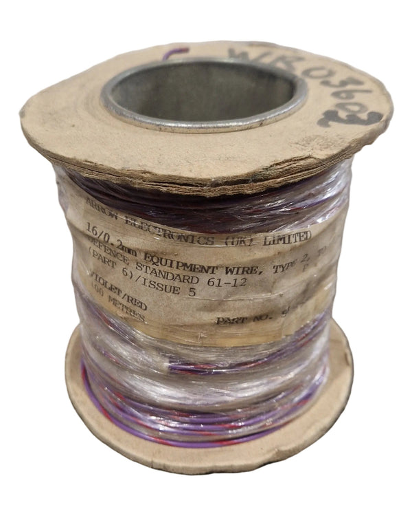 Arrow Electronics 16/0.2mm Equipment Wire Type 2 Violet And Red 100 Metres - Durable Insulation - Excellent