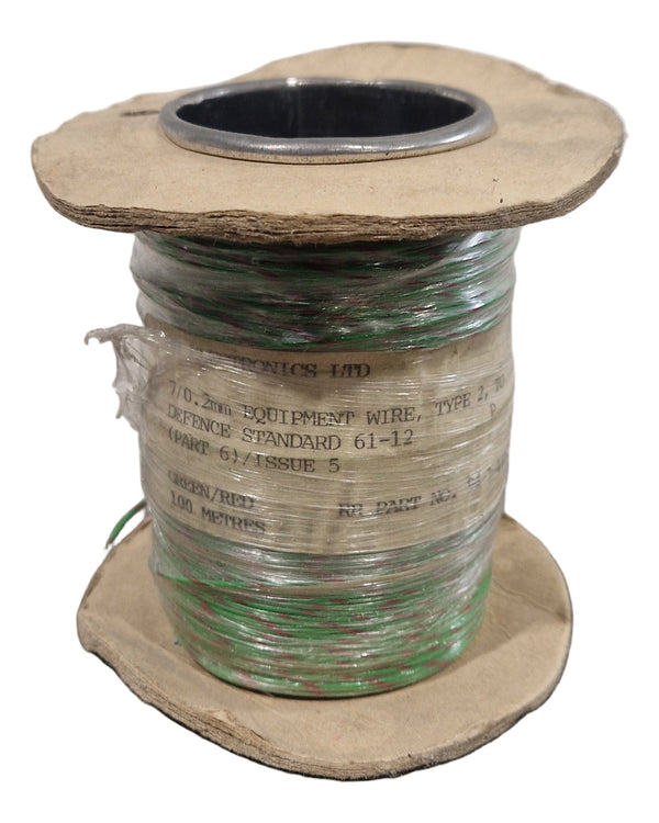 RR Electronics 7/0.2mm Equipment Wire Type 2 Green And Red 100 Metres - High-Quality Insulation - Excellent
