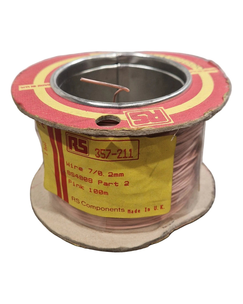 RS 7/0.2mm Equipment Wire Type 2 Pink 100 Metres - High-Quality Insulation - Excellent - image 1