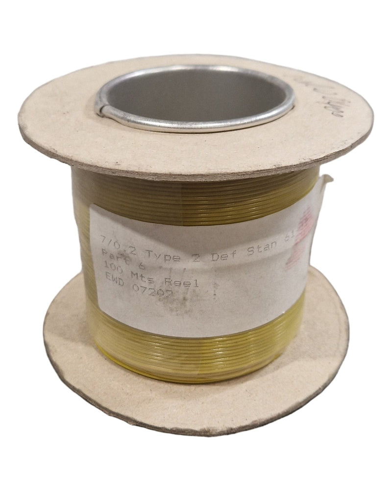 Def Spec 7/0.2mm Equipment Wire Type 2 Yellow 100 Metres - High-Grade Insulation - Excellent - image 1