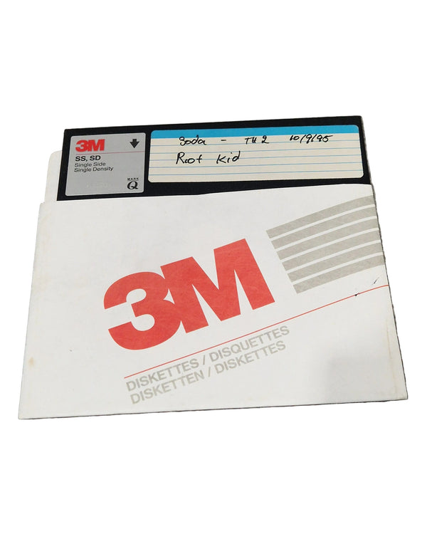Soda - Britpop Band Collectible Studio Floppy Disk - Very Good w/ Handwritten Project Label