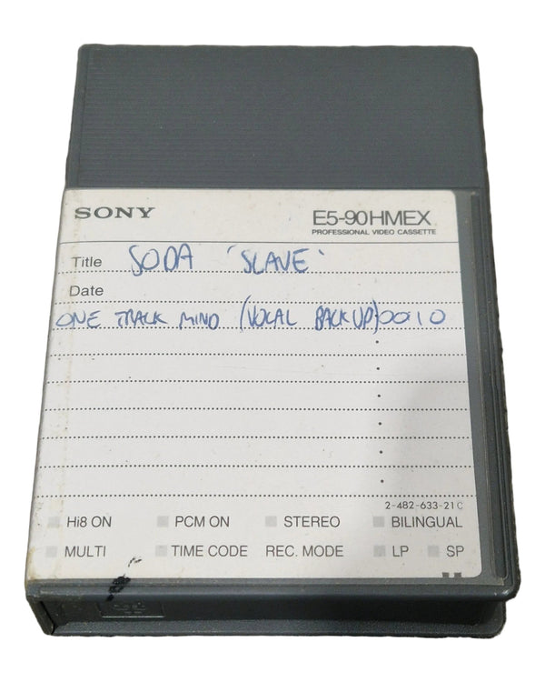 Soda - Britpop Band Collectible Sony Hi8 PCM Tape - Very Good w/ Vocal Backup Label