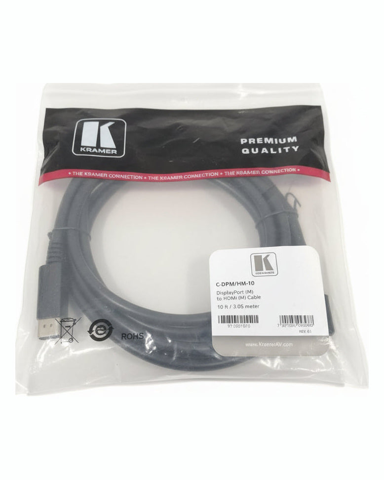 Kramer Displayport TO HDMI Cable 10FT - High-Performance Connectivity - Excellent w/ Original Packaging - image 1