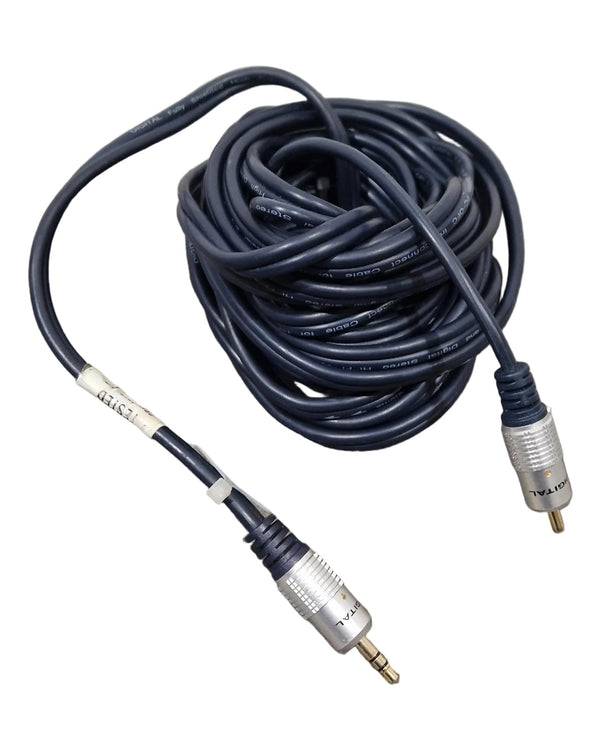 High Quality Dark Blue RCA TO 3.5mm Cable 12FT - Premium Audio Connection - Excellent
