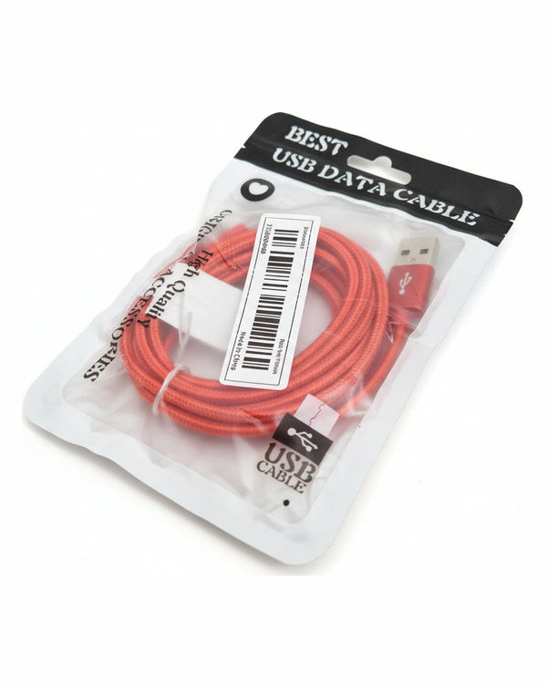 USB to Apple iPhone Lightning Cable - 2m Red Charging & Data Cable - Like New w/ Original Packaging